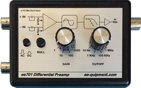 ee701 Differential Preamp Top View